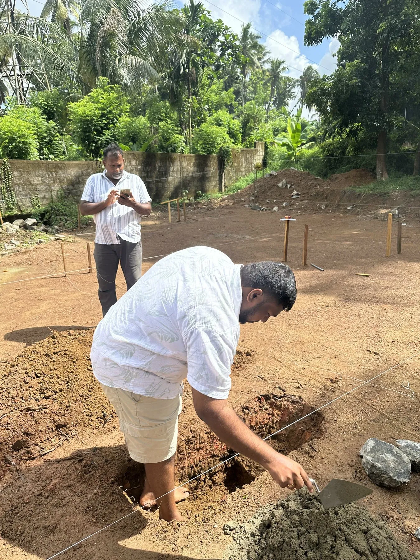 Laying the foundation stone